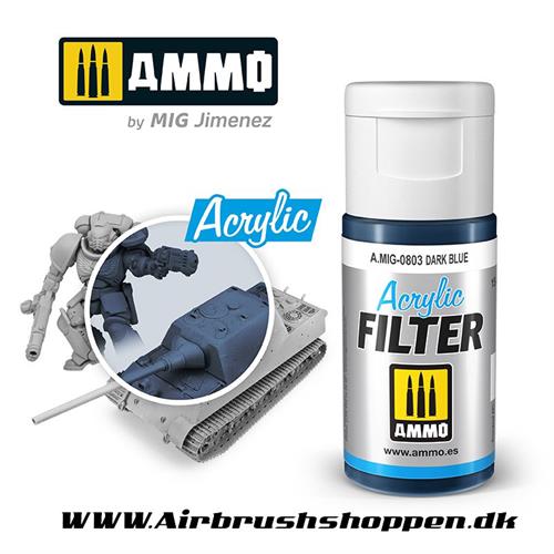 A.MIG 0803 Dark Blue Akryl filter 15 ml